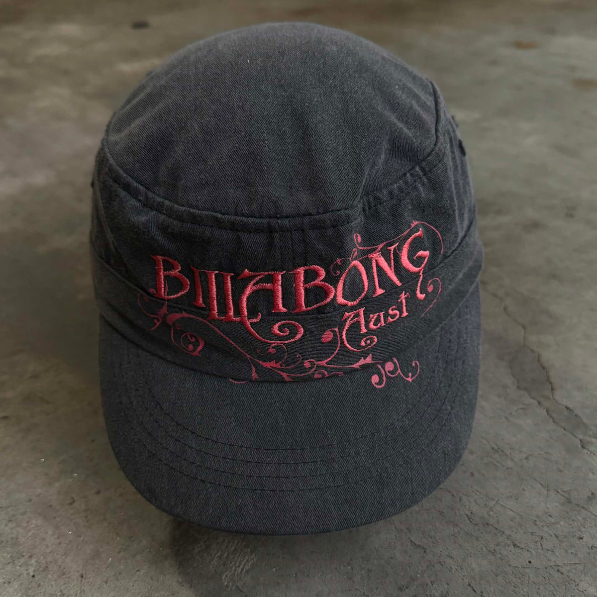 Y2K Billabong Military Hat Sun Fade