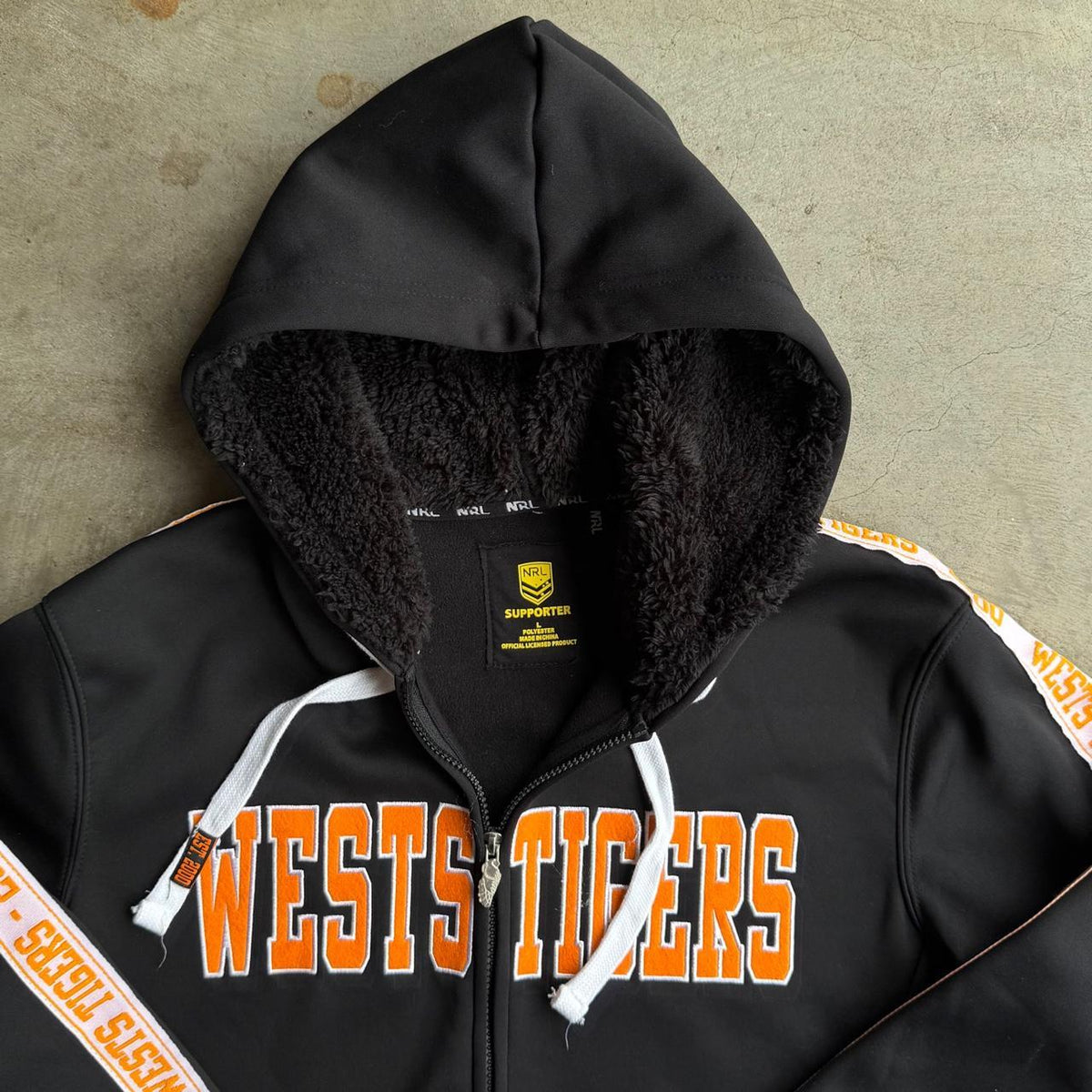 West Tigers NRL official licensed zip up hoodie - L