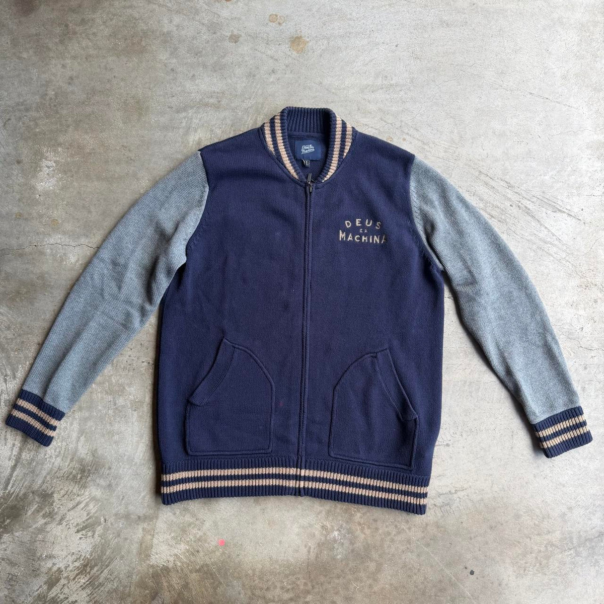 Deus Ex Machina Knitwear Zip Up Jacket - L