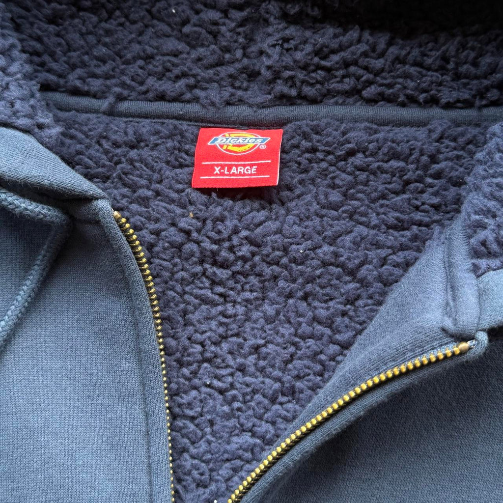 Dickies Sherpa-Lined Zip Up Hoodie Navy - XL