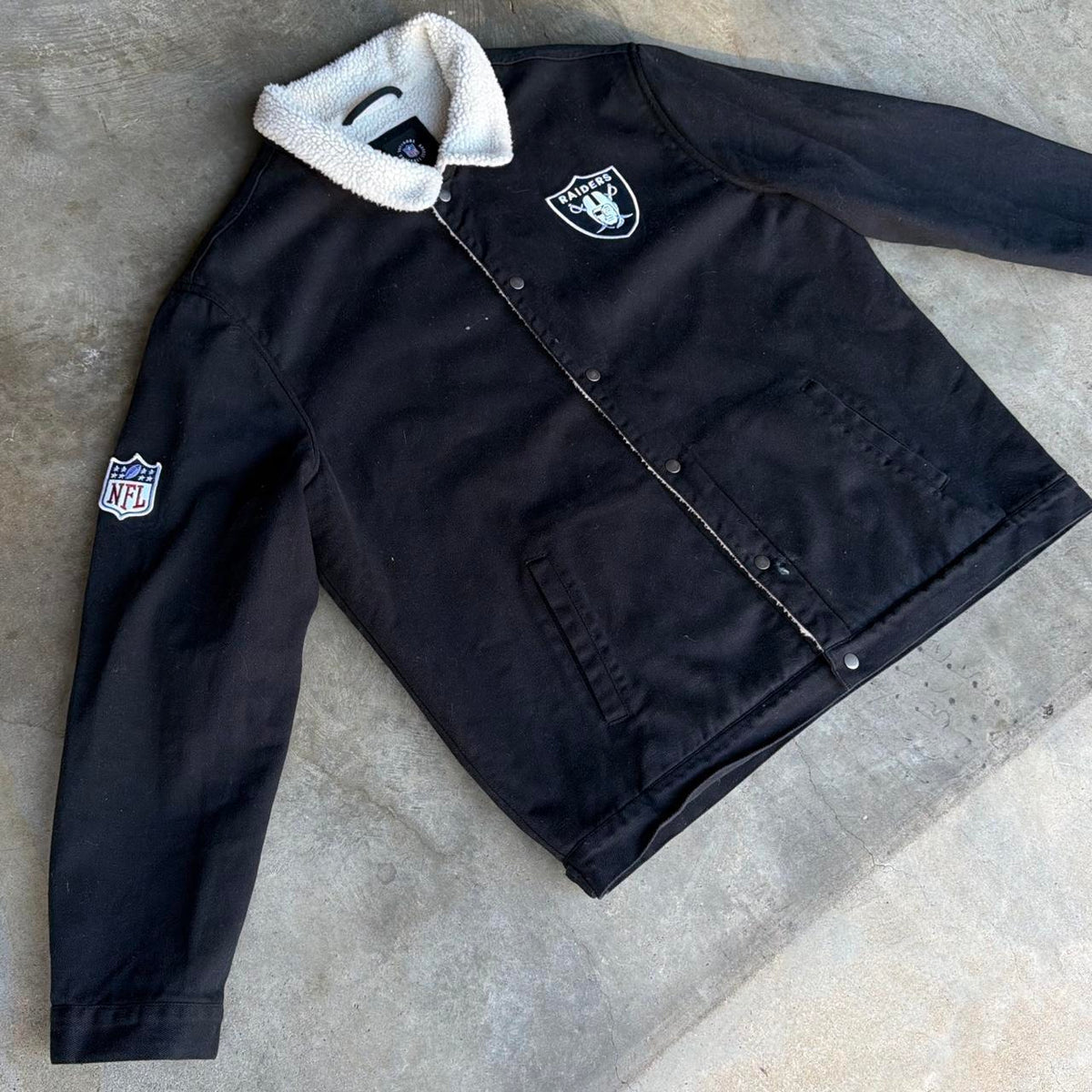 NFL Oakland Raiders Sherpa Lined Jacket - XXL