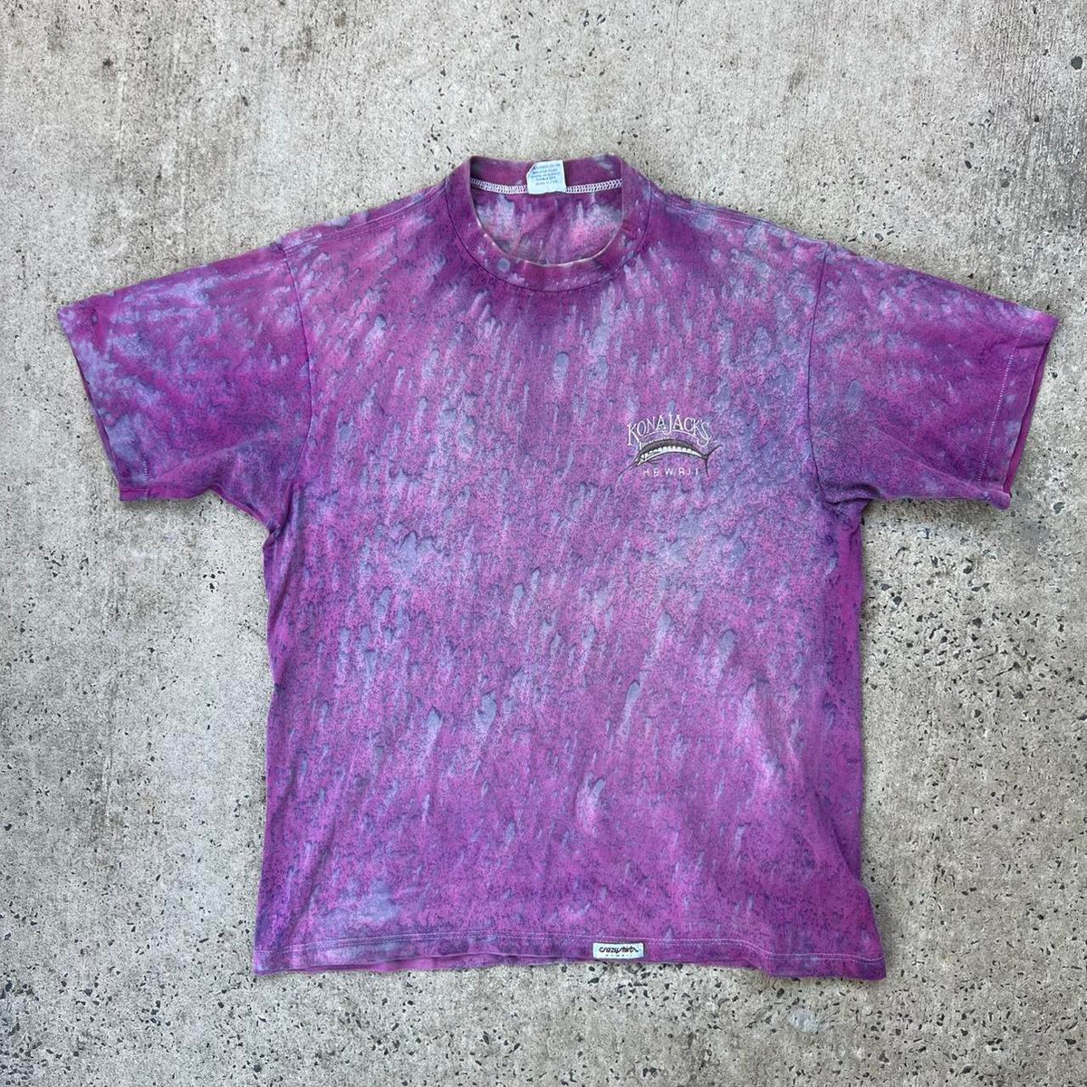 Single stitch Kona Jacks Hawaii purple tie dye shirt - M