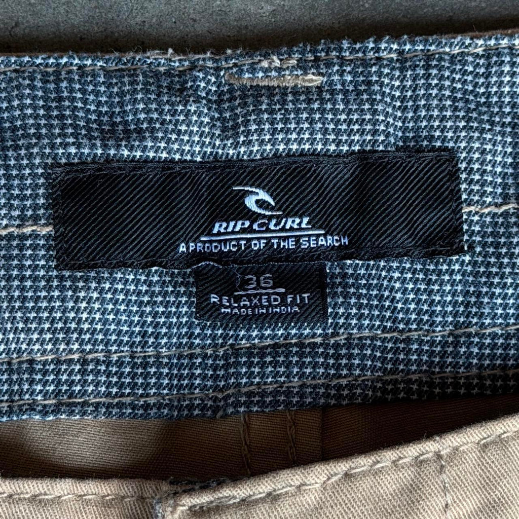Y2K Rip Curl Tan Cargo Shorts - 36