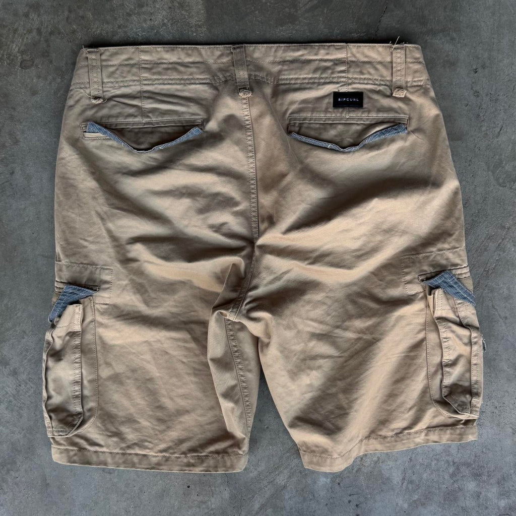 Y2K Rip Curl Tan Cargo Shorts - 36