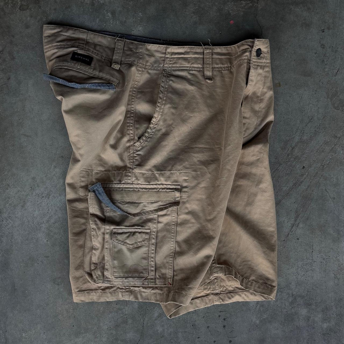 Y2K Rip Curl Tan Cargo Shorts - 36