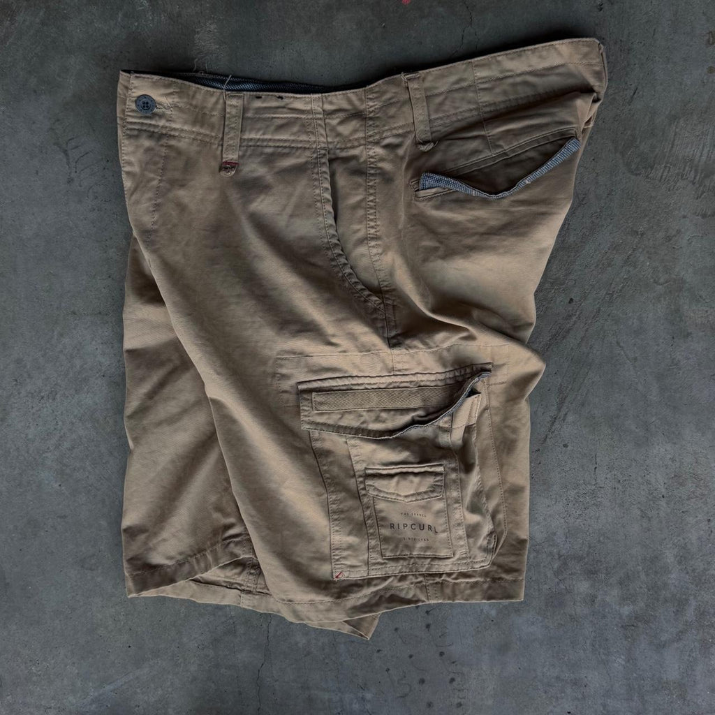 Y2K Rip Curl Tan Cargo Shorts - 36