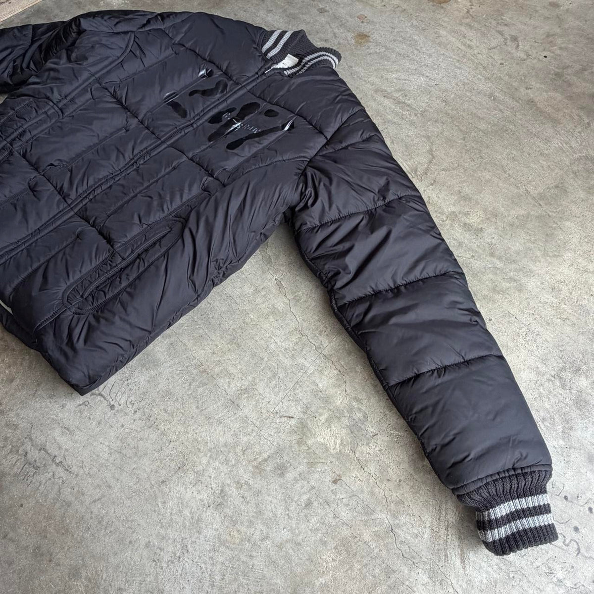 Vintage G-Star Men's Black Puffer Jacket - L