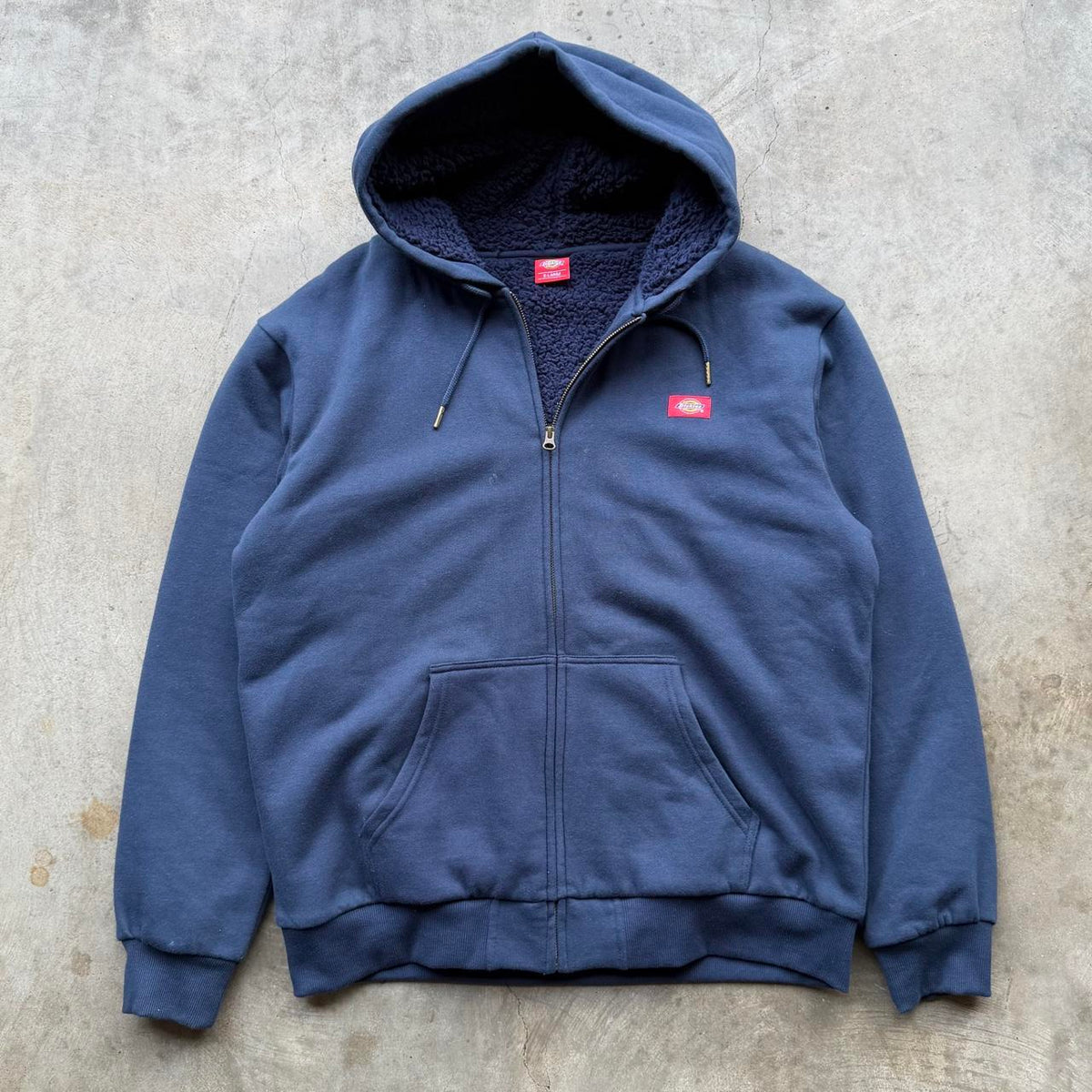 Dickies Sherpa-Lined Zip Up Hoodie Navy - XL