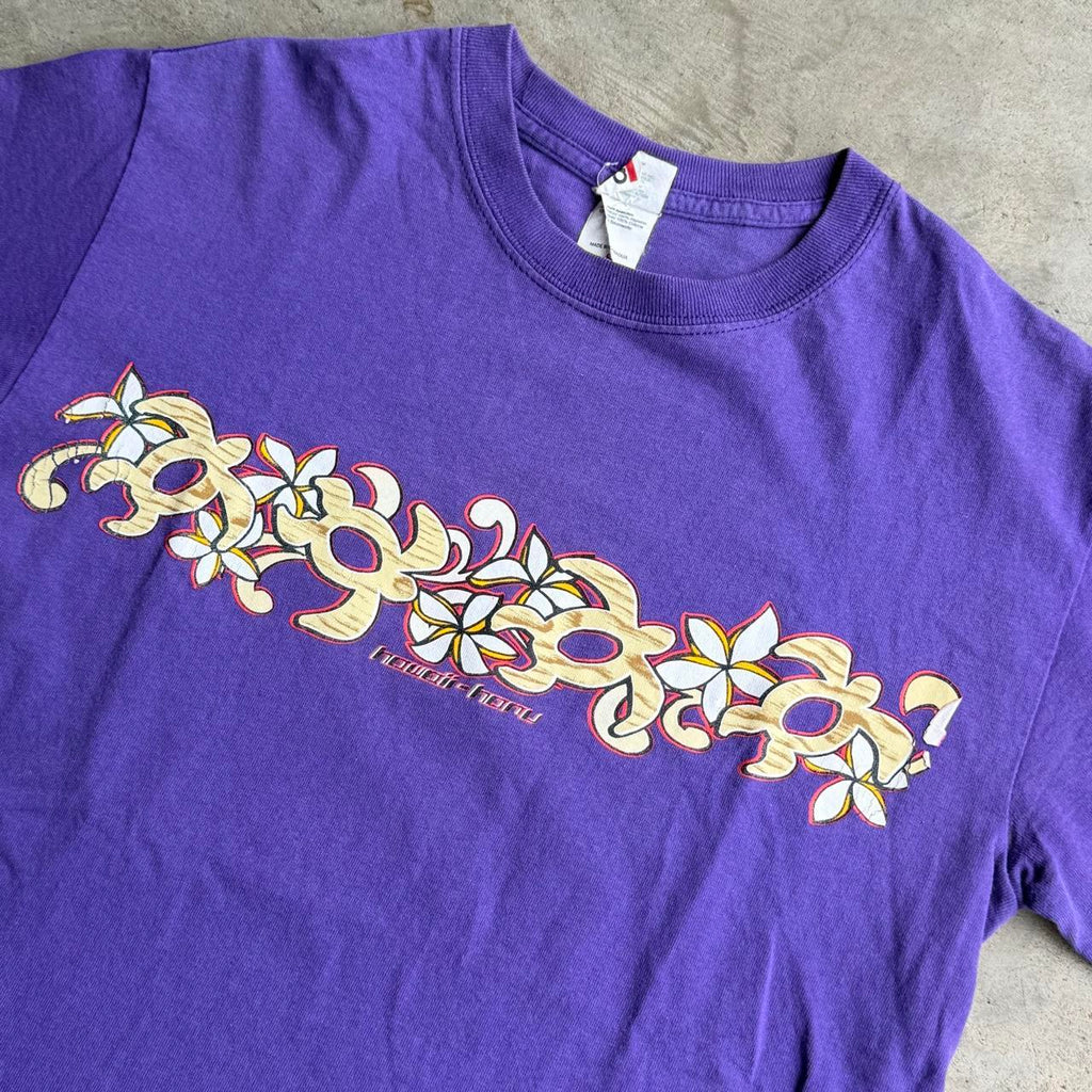 Y2K Women's Purple Hawaiian Floral graphic - S